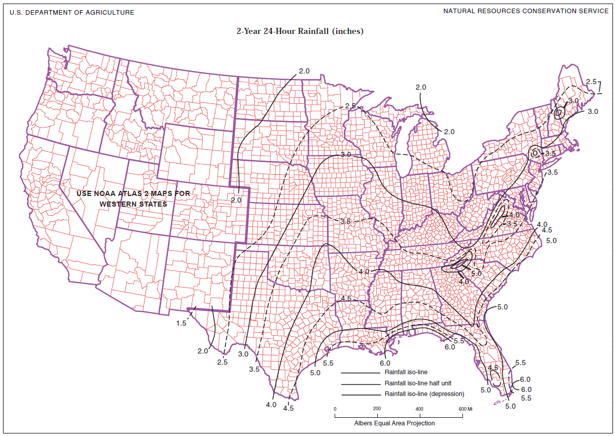100 Year Rainfall Map